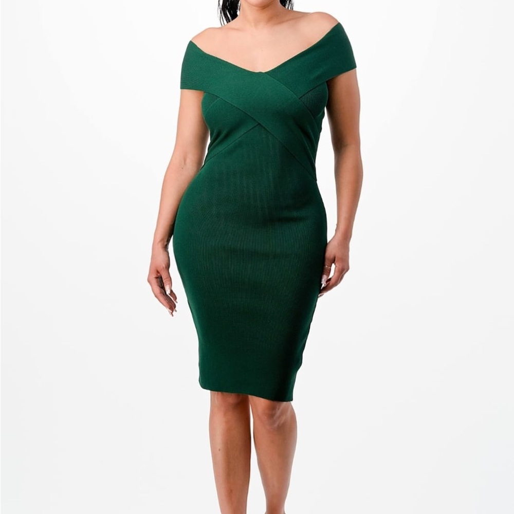 Emerald green Body Con Dress